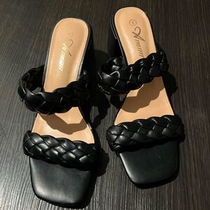 Black Braided Women's Sandals